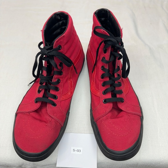 Vans Sk8 Hi Red Black Soles Men's 13 - Picture 7 of 8